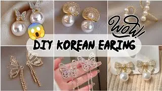 DIY Korean Earring | Handmade Korean earring Handmade jewellery #earrings