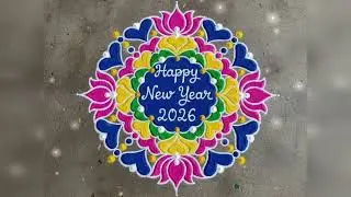 &ldquo;Simple & Colorful Rangoli Designs for Festivals#muggulu #rangoli #kolam#newrangoli#kolamdesigns 