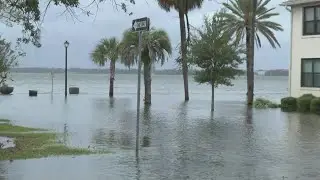 Flooding from St. Johns River in San Marco, Jacksonville | Tropical Storm Nicole