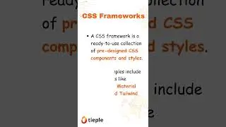 A CSS framework is a ready-to-use collection of pre-designed CSS components and styles.