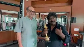 Oscar award winner Lyric Writter Chandra Bose with producer D. Suresh Babu ||ONKENTERTAINMENT