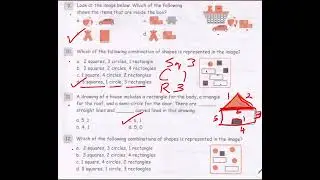 Maths Olympiad Grade 1 Shapes Worksheet 4 Q.9,10,11,12