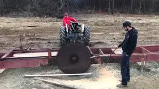 The Foley Belsaw sawmill; A test run after relocation. #1