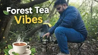 Making Traditional Kashmiri Tea in a Dense Forest | Nature Sounds & Peaceful Vibes