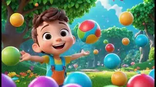 Toy Juggling Balls Go Toss Toss Toss Nursery Rhyme for Kids Learning Songs Fun