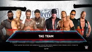 WWE 2K25 CM Punk Cody Rhodes Jey Uso Roman Reigns vs Triple H Undertaker The Rock & Steve Austin