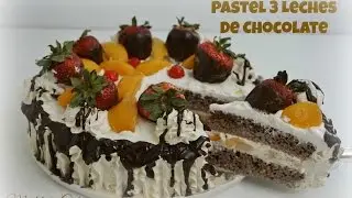 Pastel De 3 Leches De Chocolate Poroso y Exquisito!