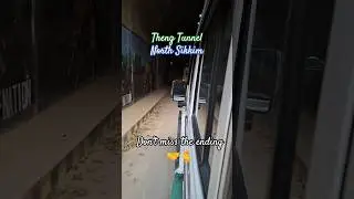 Theng Tunnel-Mountain Tunnel 😎💜 Dangerous route🫣 || North Sikkim #northsikkim #viral #shorts