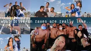 (vlog) best drive-in rave EVER.. Flosstradamus, Devault, & more ☆