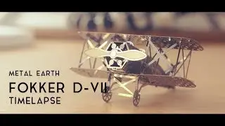 Fascinations Metal Earth Fokker D-VII Airplane 3D Metal Model Kit timelapse