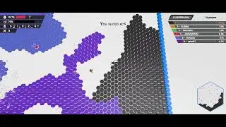 Hexanaut io: Map captured percent win. (Shark)