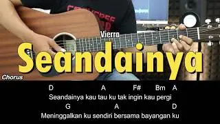 Seandainya - Vierra | Tutorial Chord Gitar Mudah dan Lirik