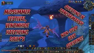 World of Warcraft WOTLK CLASSIC ERA #54 Zangarmarsh Quests, Daily Quests For XP, FAST Questing!