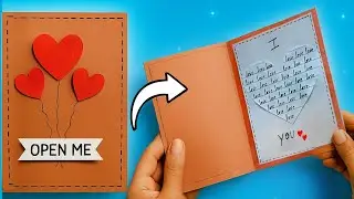 I love You Open Me Card Making Using Paper Crafting DIY (02) Handmade Gift for Boyfriend