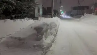 Walking on the Road After Heavy Snowfall ❄️ Snowy Night in Sapporo POV (Japan)