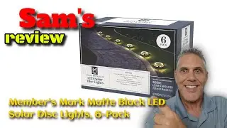 #Review Member's Mark Matte Black LED Solar Disc Lights, 6-Pack