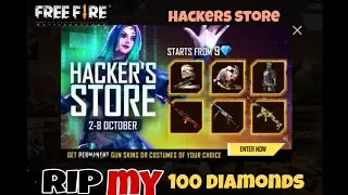 I spent 100 Diamonds on new event HACKERS STORE GARENA FREE FIRE