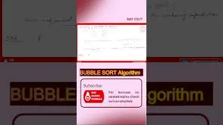 Bubble Sort Algorithm and its Complexity #bubblesort  #array  #computerengineering  #datastructure