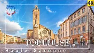 South of France TOULOUSE🇫🇷 Place des Carmes ➜ Place Saint-&Eacute;tienne Pink City Centre Walking Tour 4K