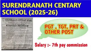 PRIVATE SCHOOL/PRT TGT PGT  Other post( SALARY 7TH PAY COMMISSION) Apply now @SarojMishraTutorial 