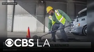 More than 2,400 potholes repaired across LA since winter storms, Mayor Bass says