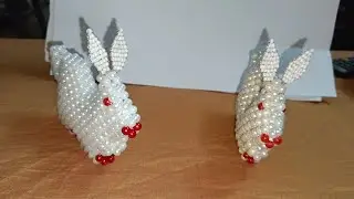 பாசியில் முயல்  செய்வது எப்படி 🐰 how to make beaded rabit part -2#diy​ #beadedwork​#diycraft