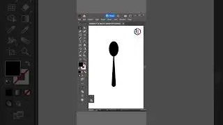 How to Create Spoon In Illustrator Tutorial #shorts #illustrator #trendingshorts #spoon