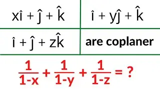 Vector Algebra Problem - Coplanar Vectors