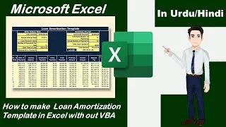 How to make a Loan amortization schedule in Excel from scratch in Urdu_Hindi || Chrome Education👁‍🗨