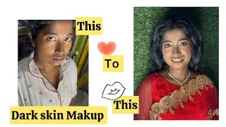 DARK Skin make up look ❤️ #youtube #darkskin 