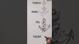How To Draw Anchor ⚓️ 🤯😱 #short #sketchbooktour #fastforwardart #penandinkdrawing #Anchor #inkart