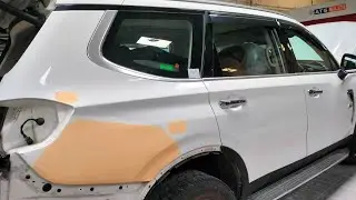 car painting porcess aqua base # 1050 putty standing porcess # primer sanding porcess #
