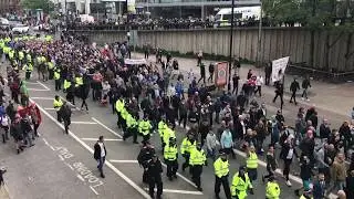 Chaos in Manchester as Antifa clash with a March against hate in Piccadilly