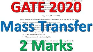 GATE 2020 Mass transfer | Chemical engineering(CH) | #GATE| #GATEchemicalengineering