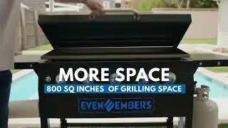 Even Embers Five Burner Gas Griddle w/ Lid | GAS2540AS
