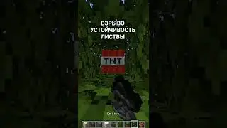 ВЗРЫВОУСТОЙЧИВОСТЬ ЛИСТВЫ В Minecraft | #тренды #майнкрафт #minecraft #подпишись #experiment