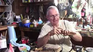 Building the sheath for the heart pine handle fixed blade knife-Part 3