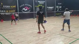 Badminto play with korean coach