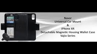 navor Universal Car Mount and Detachable Magnetic Wallet Case Compatible for iPhone XR 6.1''