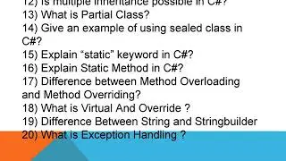 C# Interview Question.