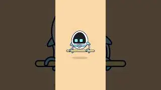Robot holding stick vector illustration #vnwhy #flatdesign
