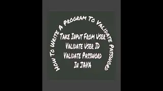 FamilySome Programming- |User_Id And Password Validation In Java|