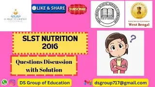SLST NUTRITION 2016 - QUESTIONS DISCUSSION WITH SOLUTION ::  Day 1 #slst2016 #slstnutrition