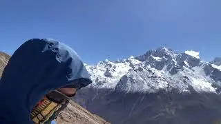 Summit 4700m kyanjin ri2 mountain  Langtang valley trekking 2025 nov8 Nepal 
