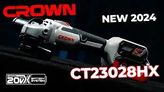 НОВИНКА! АККУМУЛЯТОРНАЯ УГЛОВАЯ ШЛИФМАШИНА CROWN CT23028HX С РЕГУЛИРОВКОЙ ЧАСТОТЫ ВРАЩЕНИЯ