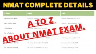 Complete details about NMAT Exam | Exam Pattern | Form fees | Scheduling