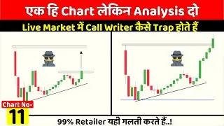 🛑 Chart No-11 🎯 How Call Writers Get Trapped in Live Market 😱#CandlePsychology #niftyprediction