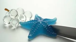 Cutting starfish and grapes #fypシ゚viral #cuttingglass #asmr