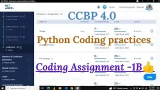 Python coding Assignment-1B |  NXT Wave | #nxtwave #ccbpacademy #coding #ccbpintensive #python #ccbp