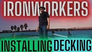 IRONWORKERS INSTALL METAL DECKING ! 🔥 CORORNERS OFFICE STEEL ERECTION ! 🪝